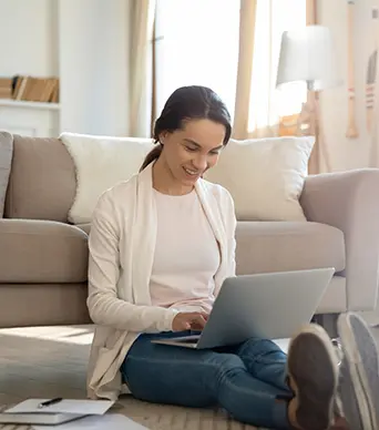 woman working on computer